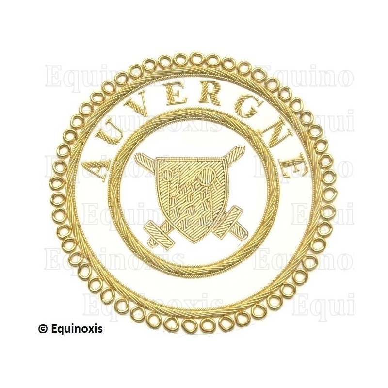 Badge / Macaron GLNF – Grande tenue provinciale – Grand Poursuivant – Auvergne – Brodé main